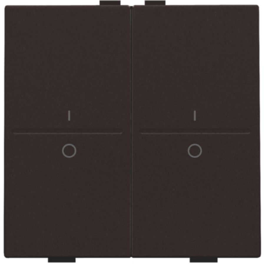 2-voudige toets met opdruk I en 0 RF schakelaar/knop d.brown