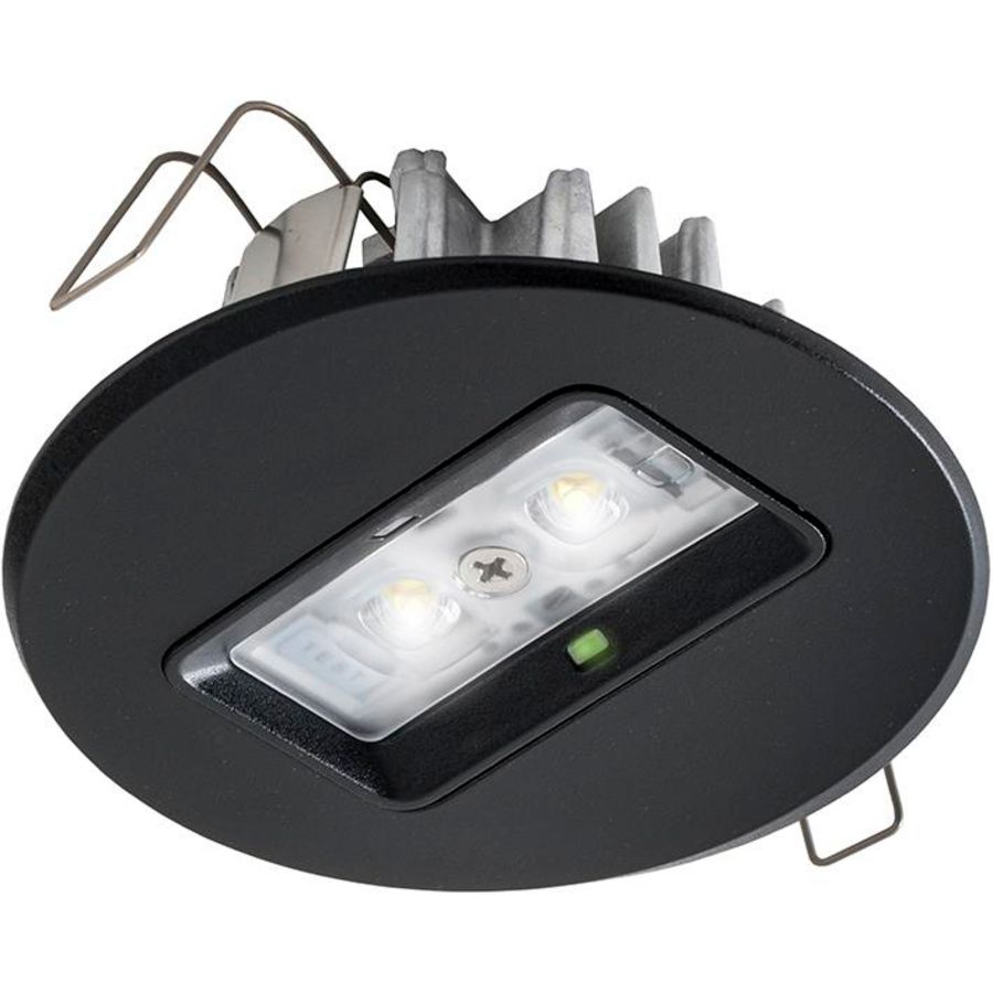 Decentraal 2W 3 urig rond zwart continu inbouw led armatuur