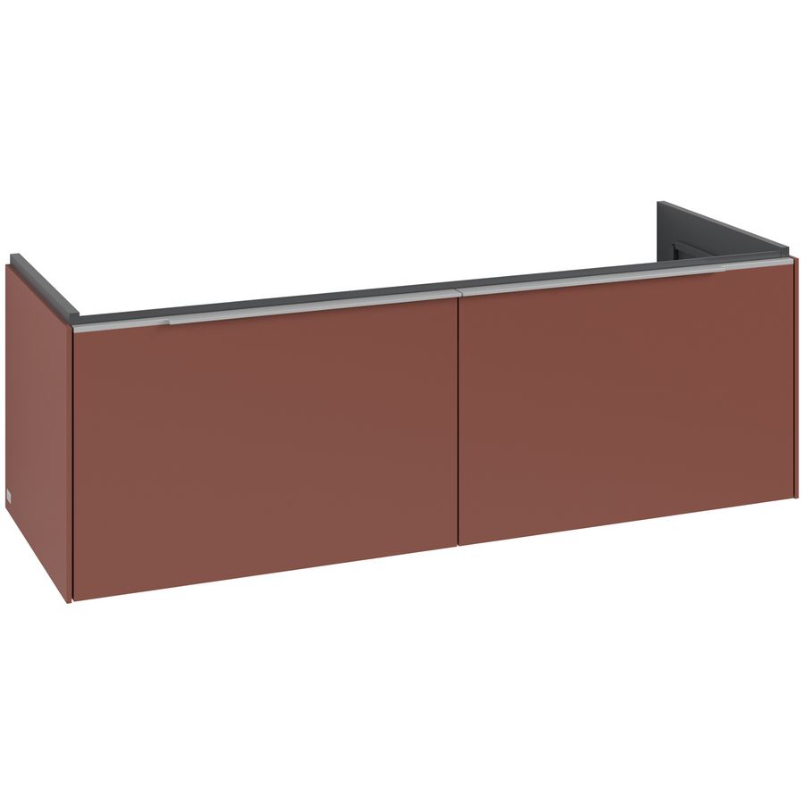 Wastafelonderkastkast SUBWAY 3.0 1272x429x478mm Wine Red C60100AH greep alu. glans