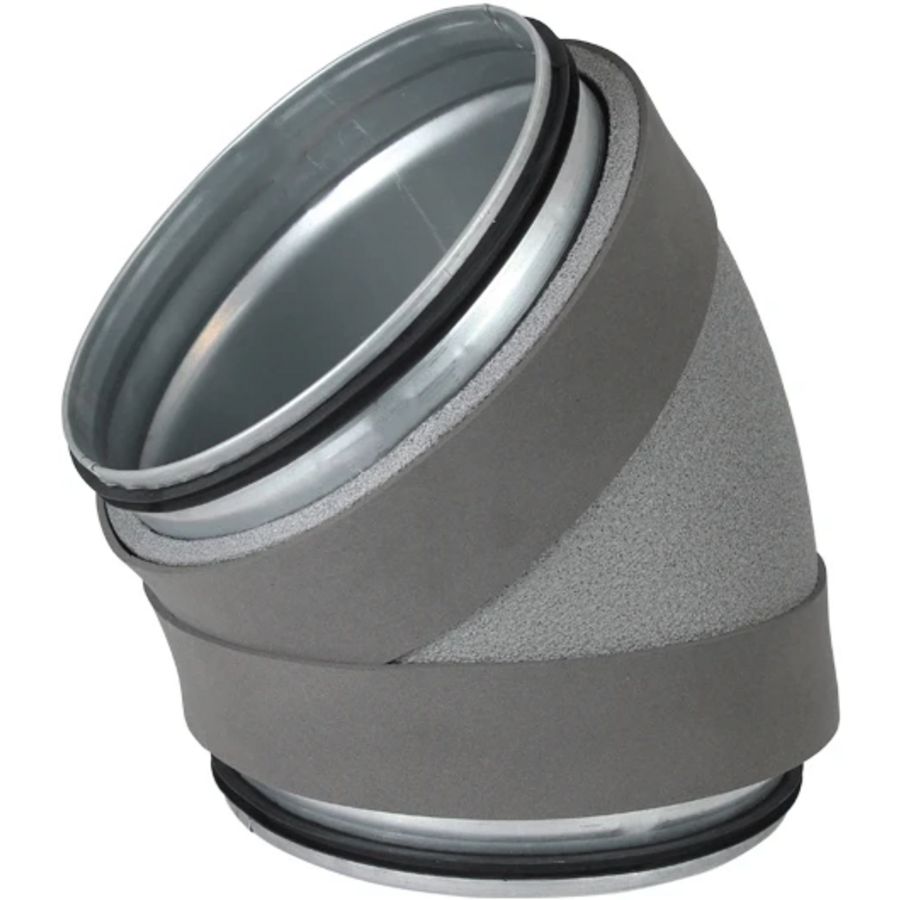Thermoduct bocht 160mm 45° geisoleerd