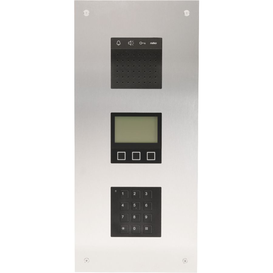 Modulaire audiobuitenpost inbouw met 3 modules