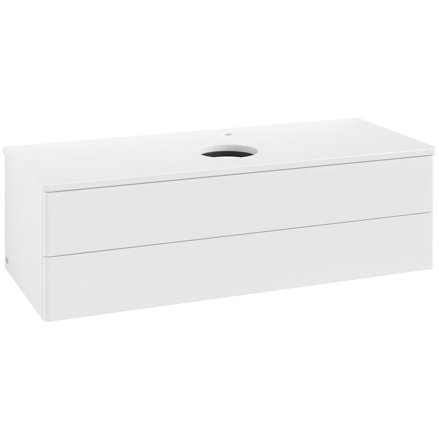 Wastafelonderkast Antao 1200x360x500mm White Matt Lacquer K21050MT
