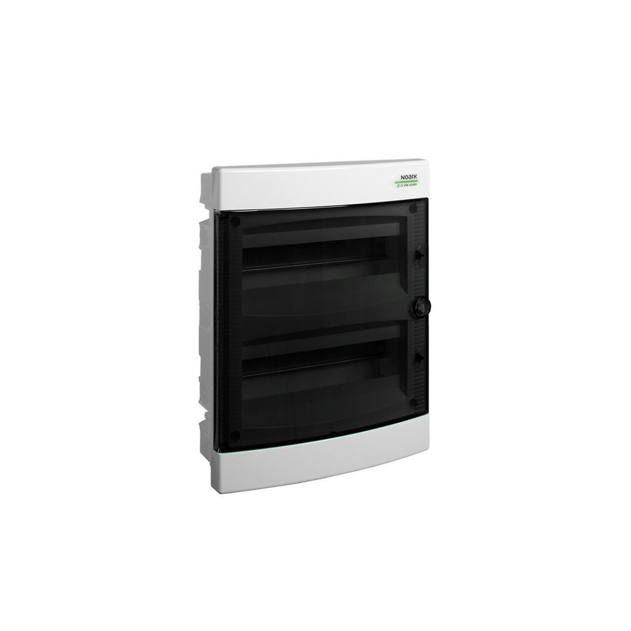 Installatiekast kunststof transparant deur IP40 2 rijen PNF 24T