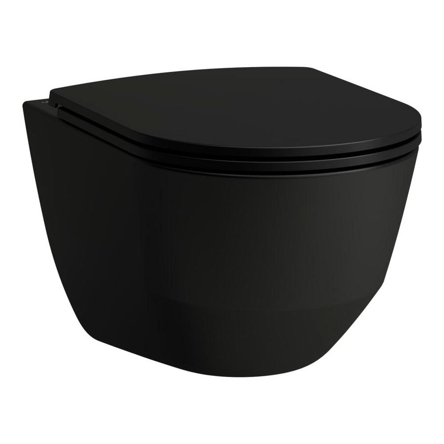 Wandcloset 530mm rimless diepspoel Black Matt (excl. zitting)