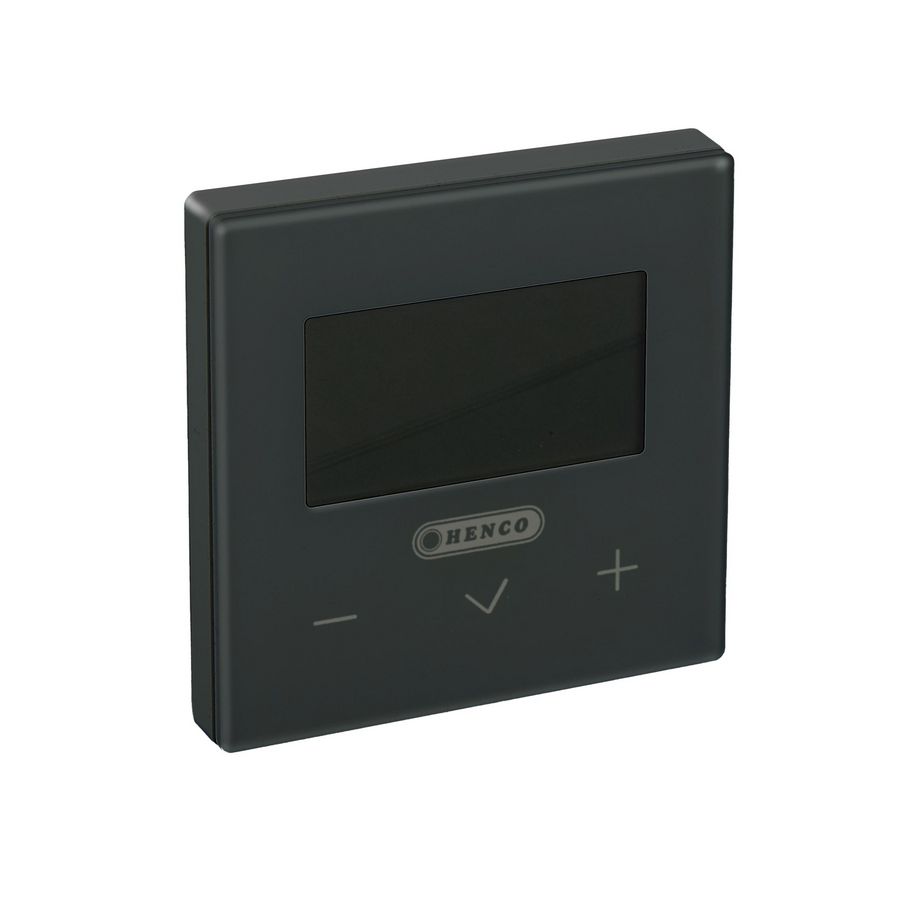 Digitale thermostaat HencoLogic verwarmen/koelen, bekabeld, zwart