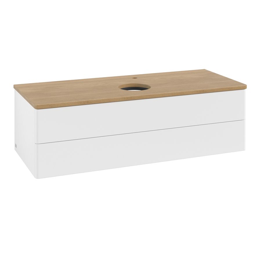 Wastafelonderkast Antao 1200x360x500mm White Matt Lacquer K21051MT