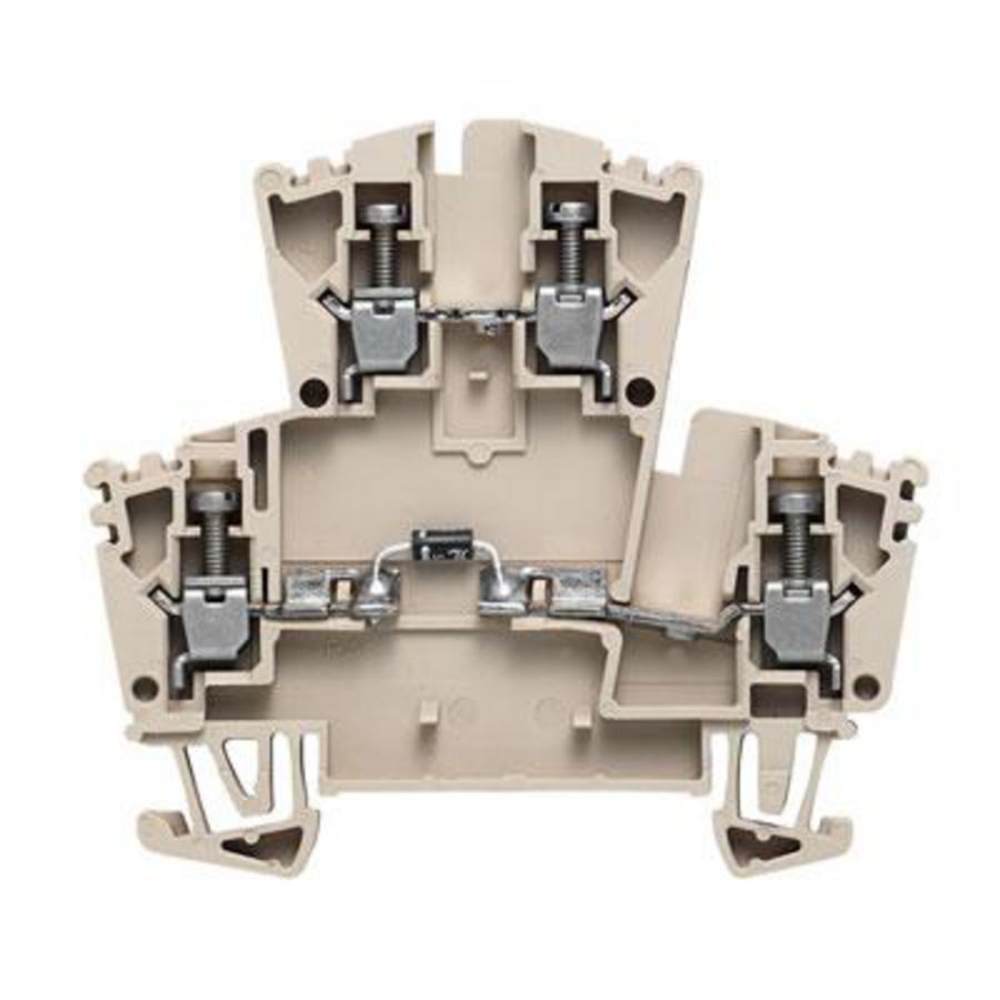 Component rijklem schoefaansluiting d.beige 2.5mm² VVE=25