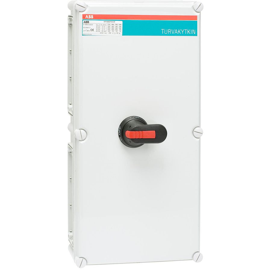 Lastscheider 3P 250A flens II kunststof IP65 zwarte knop