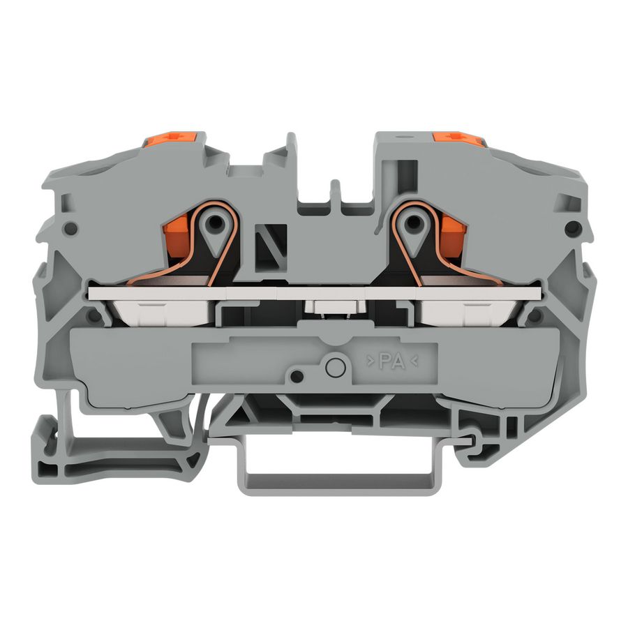 2-draads rijgklem Met drukknop 16 mm² grijs VVE=20