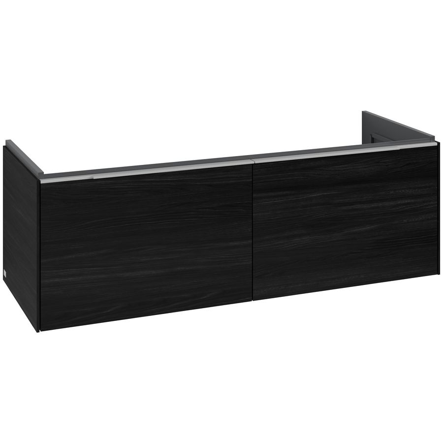 Wastafelonderkastkast SUBWAY 3.0 1272x429x478mm Black Oak C60100AB greep alu. glans