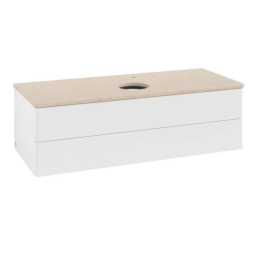 Wastafelonderkast Antao 1200x360x500mm White Matt Lacquer K21053MT