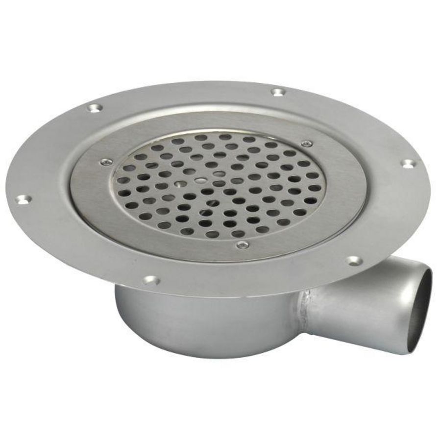 Vloerput RVS304 Ø155mm zu 50mm laag v vinyl geschrrst nv