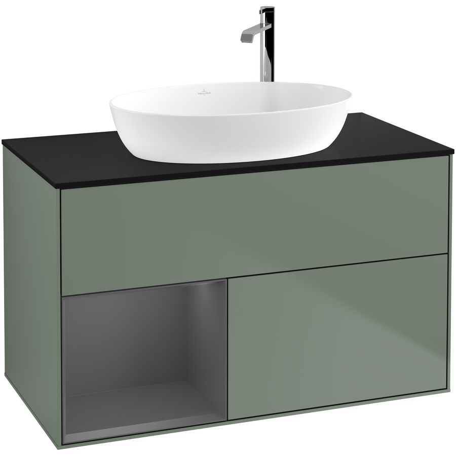 Wastafelonderkast Finion 1000x603x501mm Olive Matt Lacquer F892GKGM