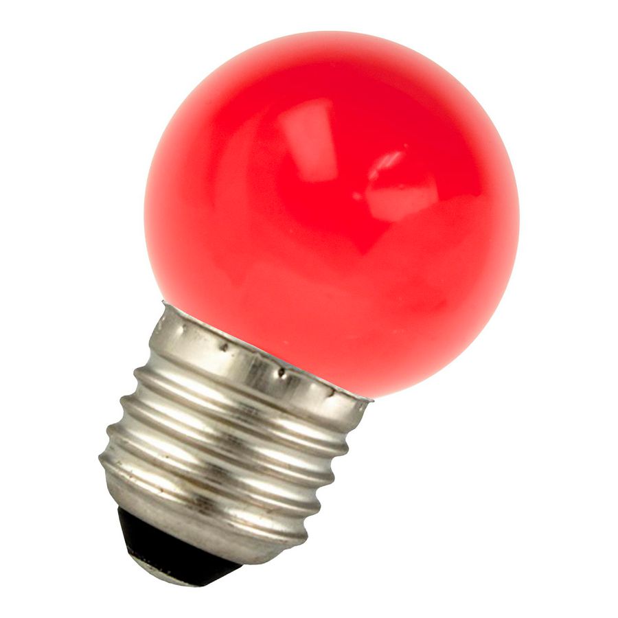 LED-lamp G45 party E27 1W rood