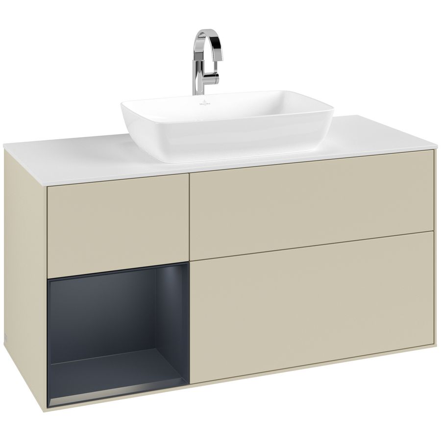 Wastafelonderkast Finion 1200x603x501mm S.Grey Matt Lacquer F821HGHJ