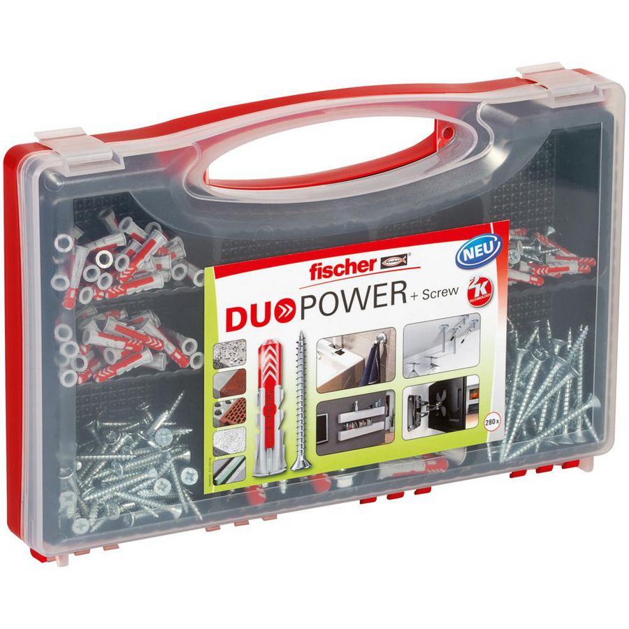 Muurpluggenset in Redbox Duopower + schroef NV 280-delig