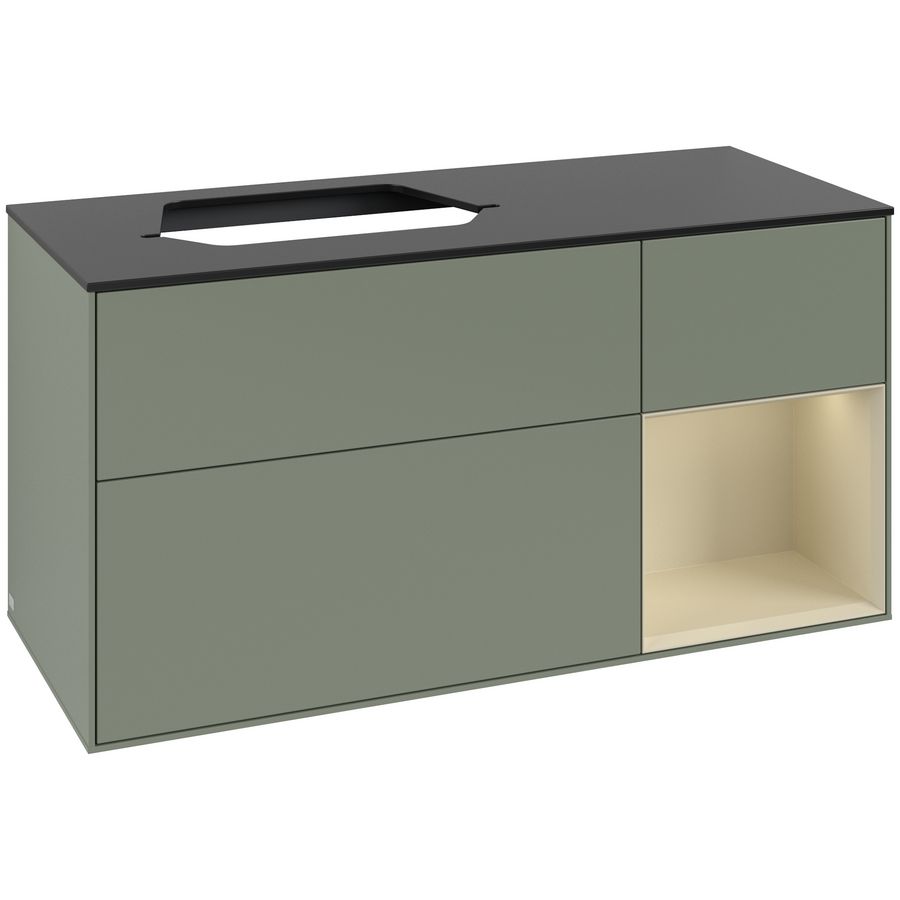 Wastafelonderkast Finion 1200x603x501mm Olive Matt Lacquer G402HJGM