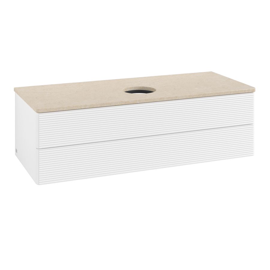 Wastafelonderkast Antao 1200x360x500mm White Matt Lacquer K21113MT