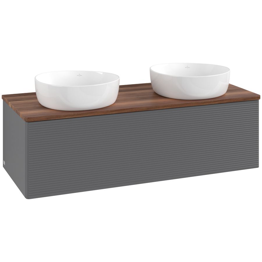 Wastafelonderkast Antao 1200x360x500mm Antr. Matt Lacquer L35112GK