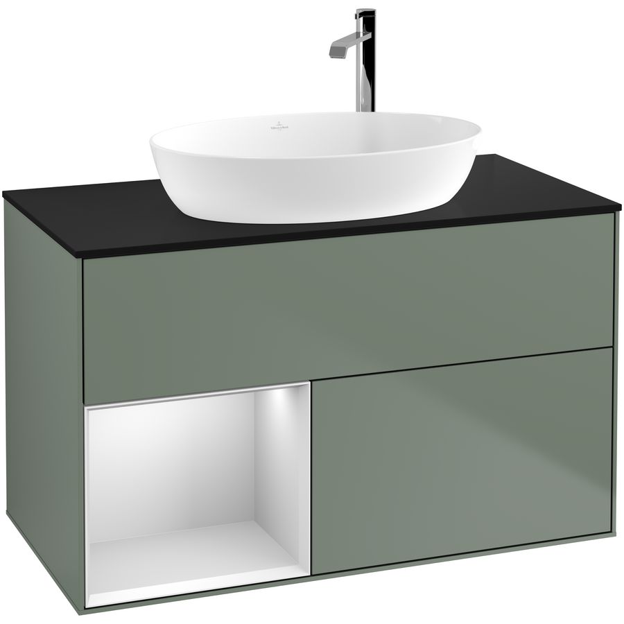 Wastafelonderkast Finion 1000x603x501mm Olive Matt Lacquer F892MTGM