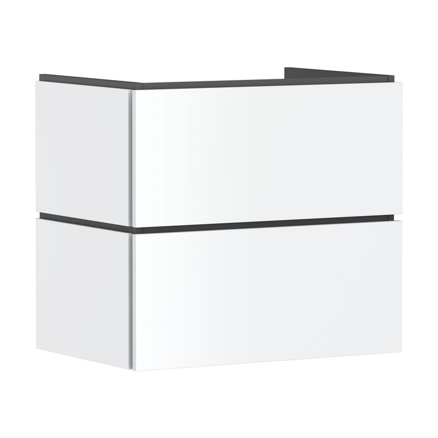 Badmeubel Xilesa E 680/470+2 lades PushOpen wastafel mat wit