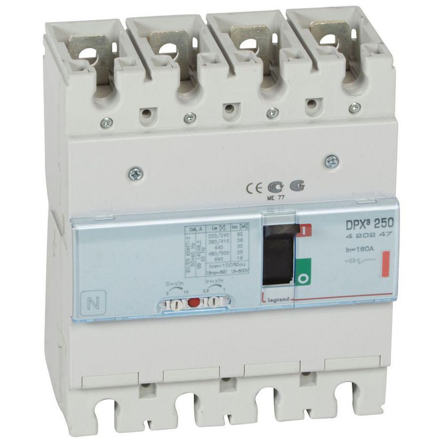 Vermogensschakelaar 250 Thermomagn. 160A 4-polig 36kA DPX3