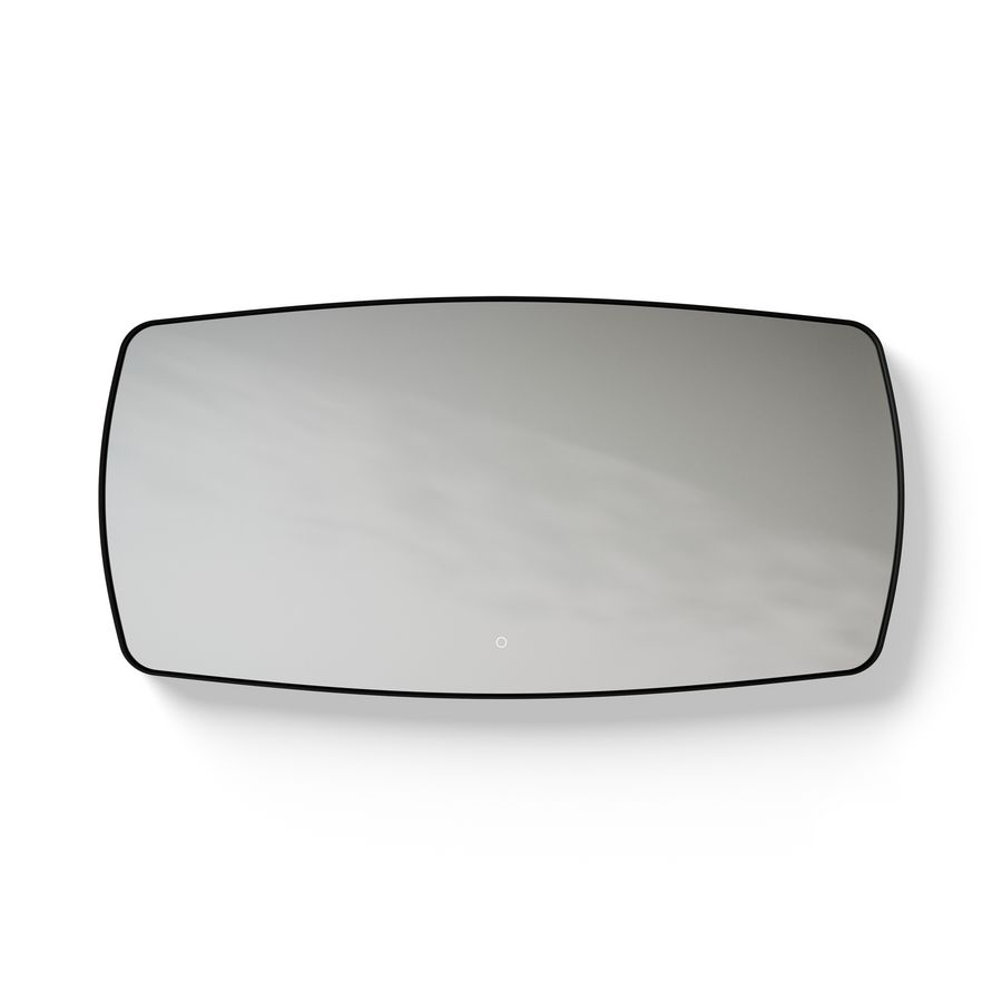 Spiegel Black Line Danish Oval 140x70cm matt black