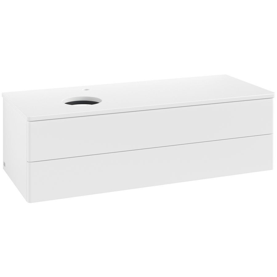 Wastafelonderkast Antao 1200x360x500mm White Matt Lacquer K22050MT