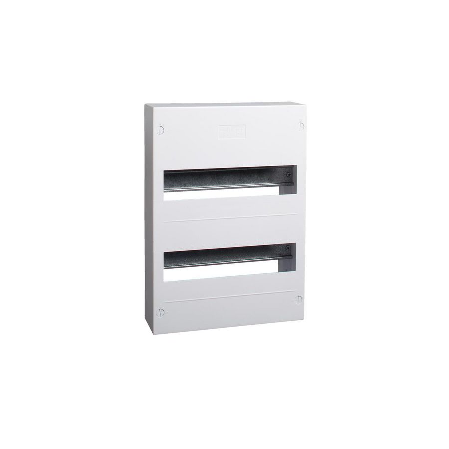 Installatiekast plastic zonder deur opbouw IP30 2 rijen 2x