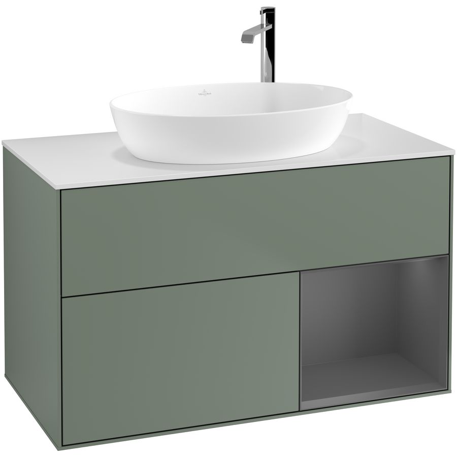 Wastafelonderkast Finion 1000x603x501mm Olive Matt Lacquer F901GKGM