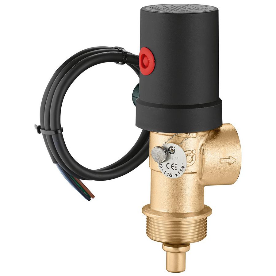 Therm. overstortventiel 1.1/2"bt.x1.1/4"bn. 98°C.