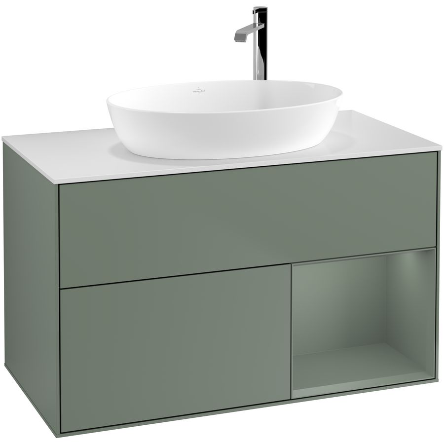 Wastafelonderkast Finion 1000x603x501mm Olive Matt Lacquer F901GMGM