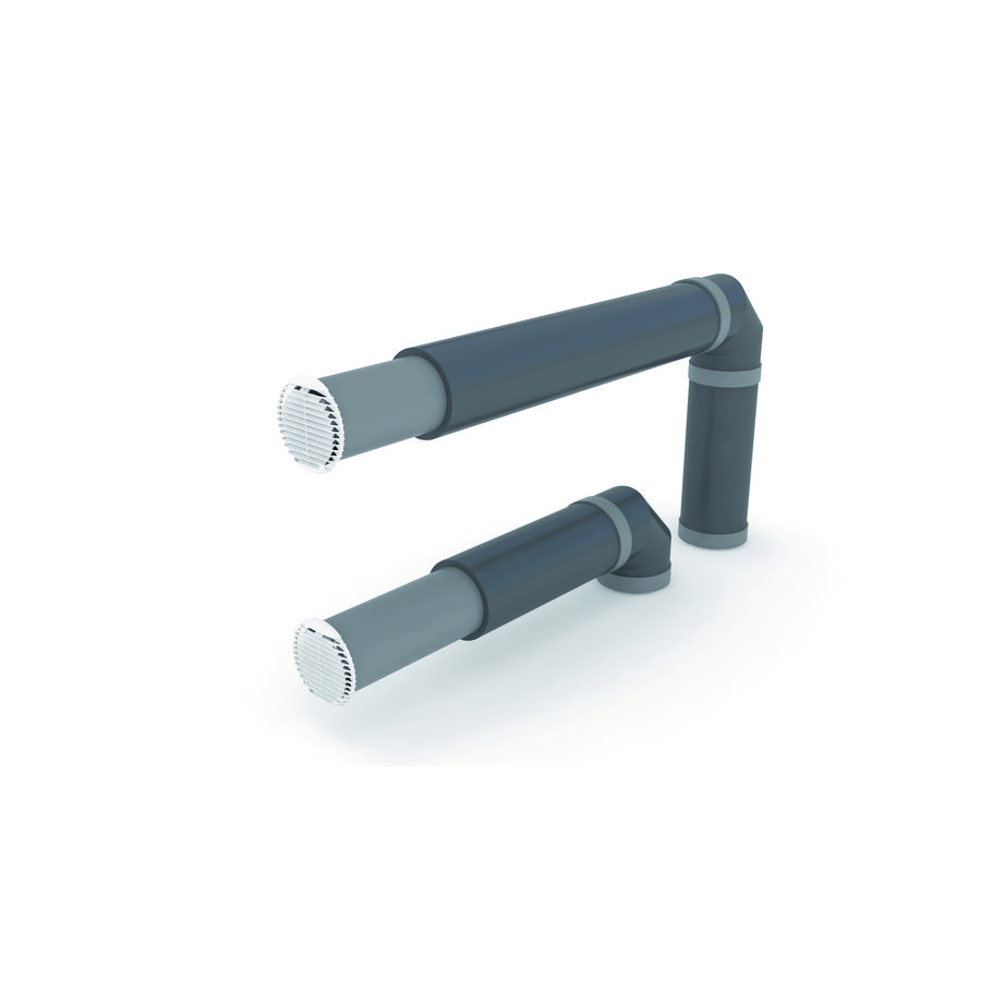 Aansluitset dubbel 90gr. D160mm