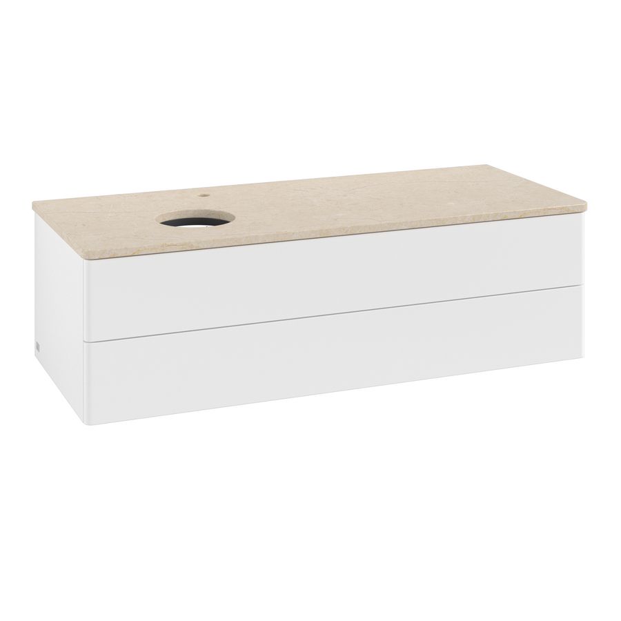 Wastafelonderkast Antao 1200x360x500mm White Matt Lacquer K22053MT