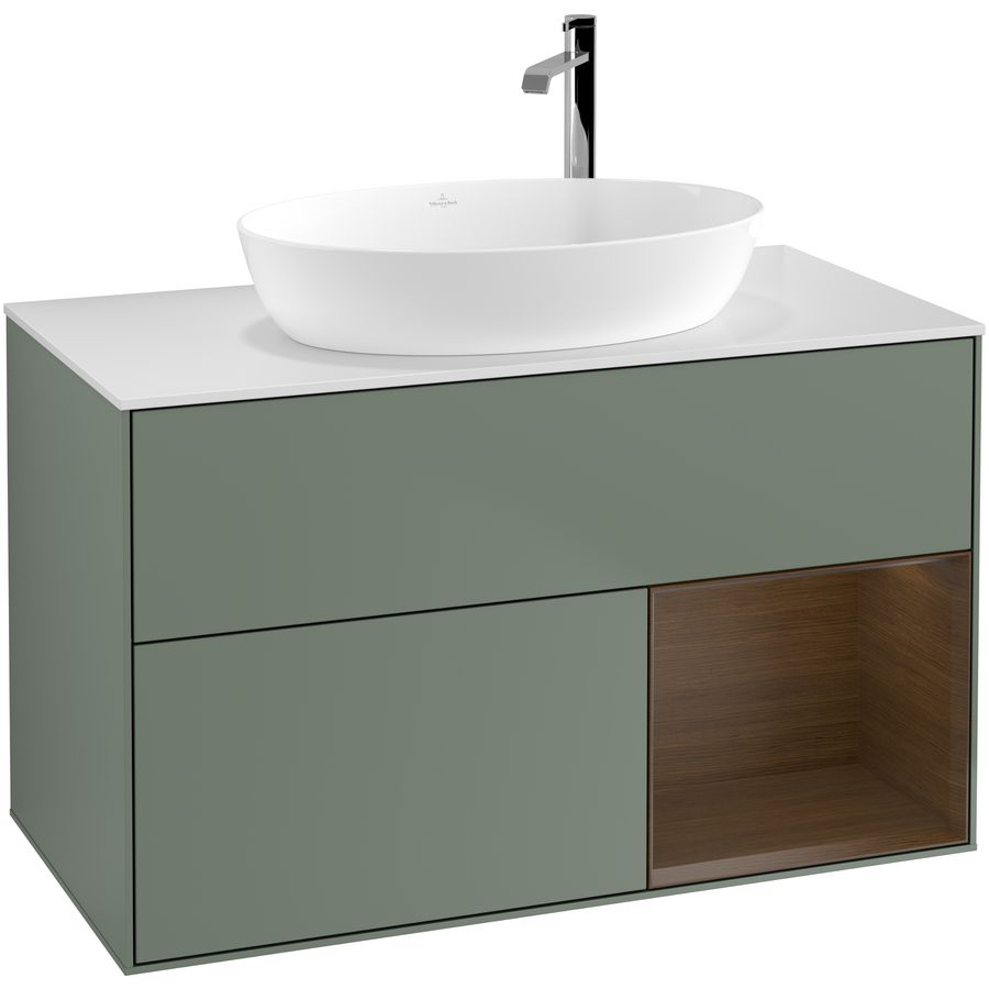 Wastafelonderkast Finion 1000x603x501mm Olive Matt Lacquer F901GNGM