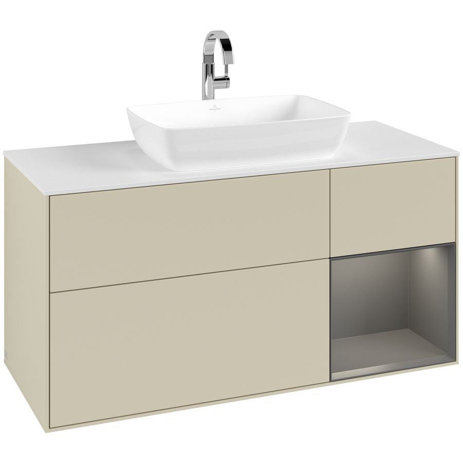 Wastafelonderkast Finion 1200x603x501mm S.Grey Matt Lacquer F831GKHJ