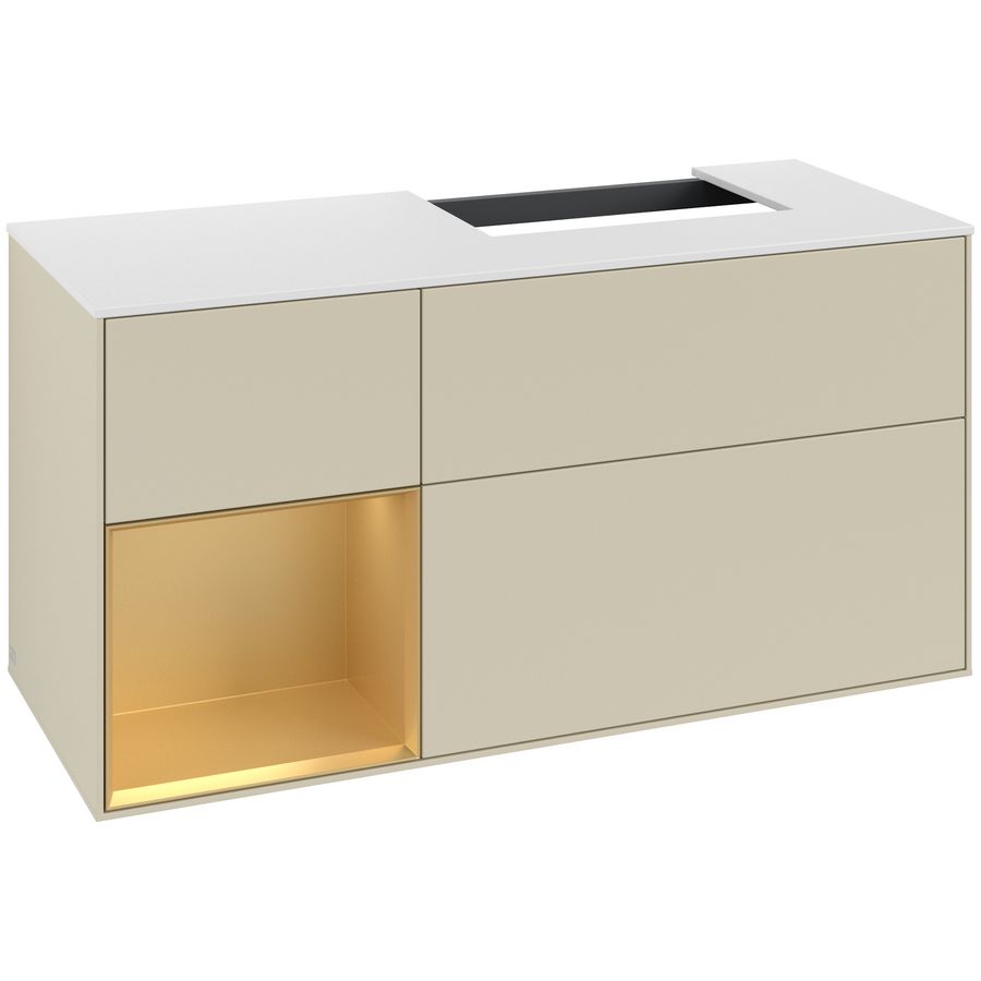 Wastafelonderkast Finion 1200x603x501mm S.Grey Matt Lacquer F141HFHJ