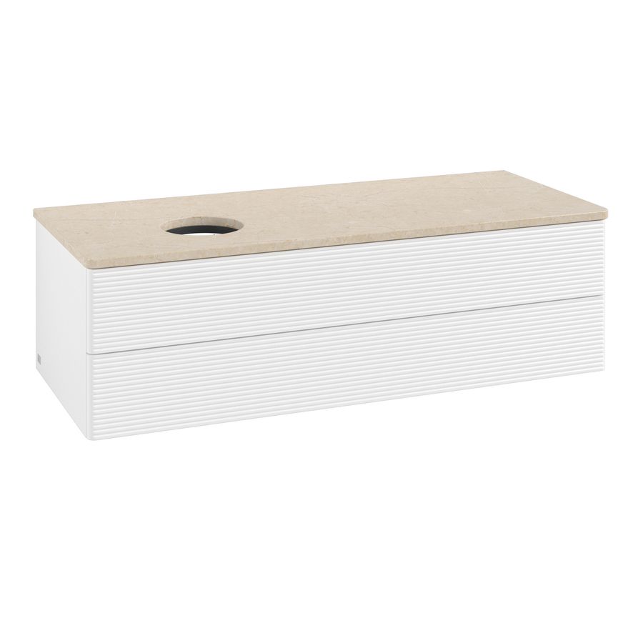 Wastafelonderkast Antao 1200x360x500mm White Matt Lacquer K22113MT