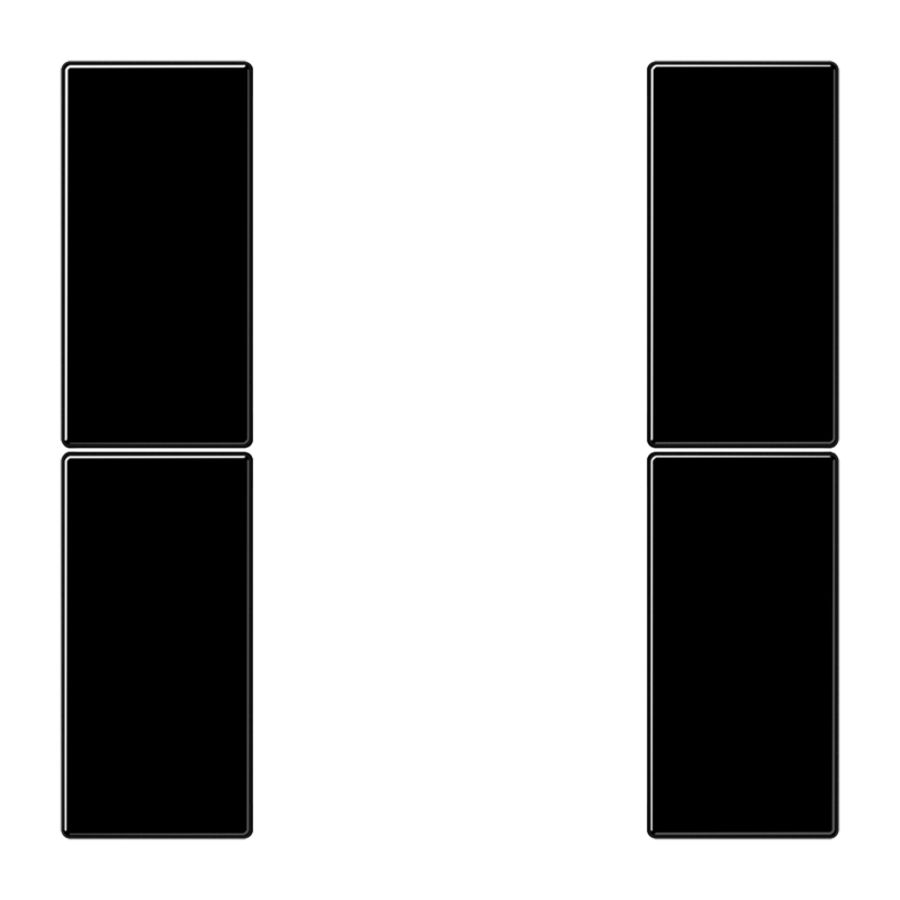 Tastafdekking compleet 2-voudig LS zwart KNX
