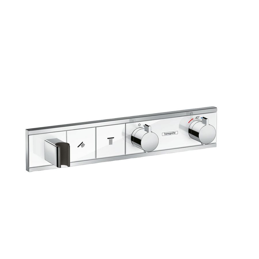 Afbouwdeel inbouwthermostaat RainSelect 2 functies 26l/min. wit/chroom