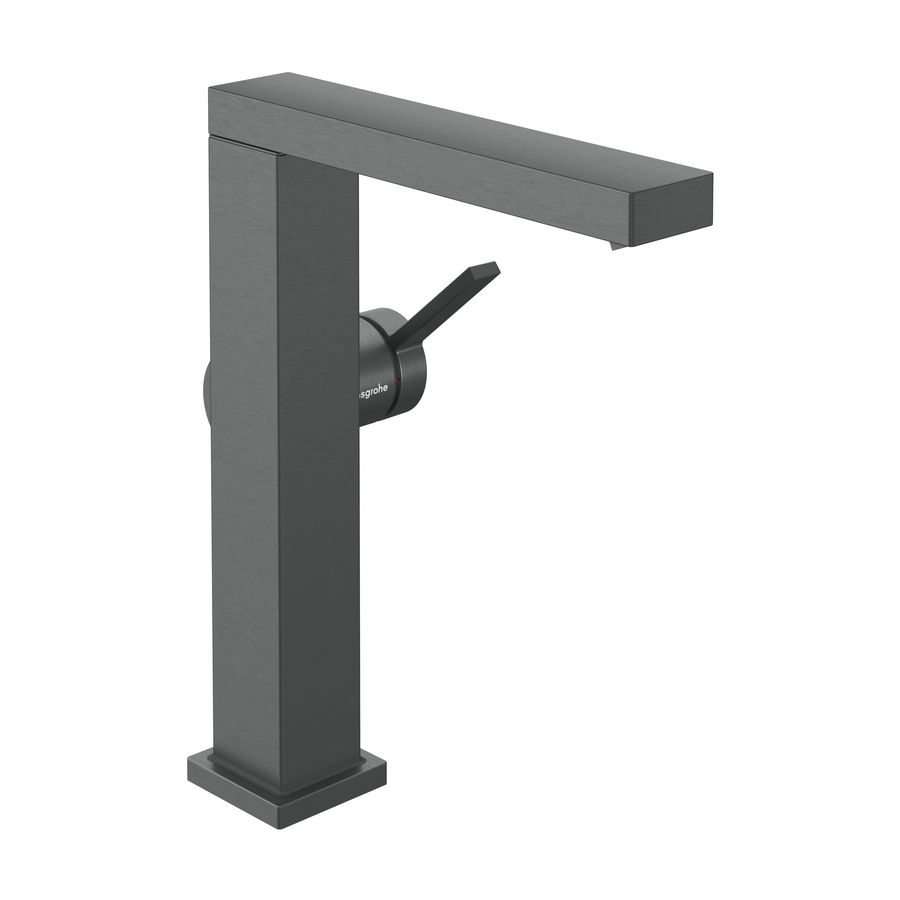 Tecturis E 1-hendel wastafelkraan 210 Fine CoolStart EcoSmart+ met draaibare uitloop en afvoerplug Brushed Black Chrome