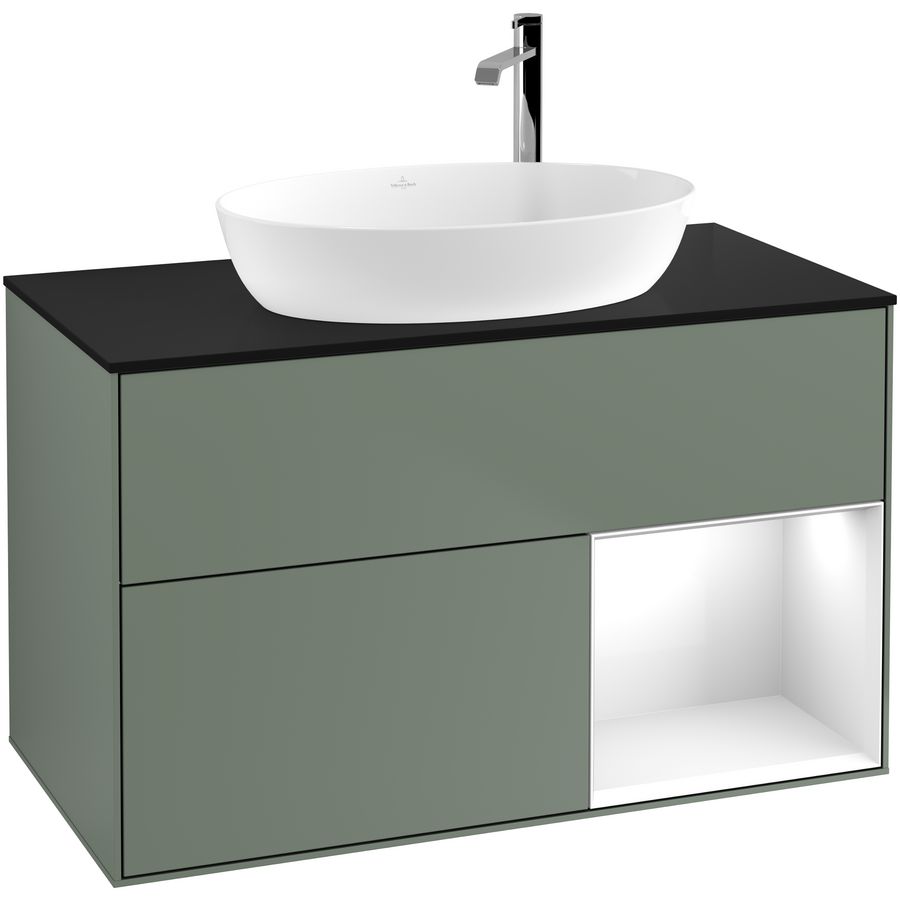 Wastafelonderkast Finion 1000x603x501mm Olive Matt Lacquer F902GFGM