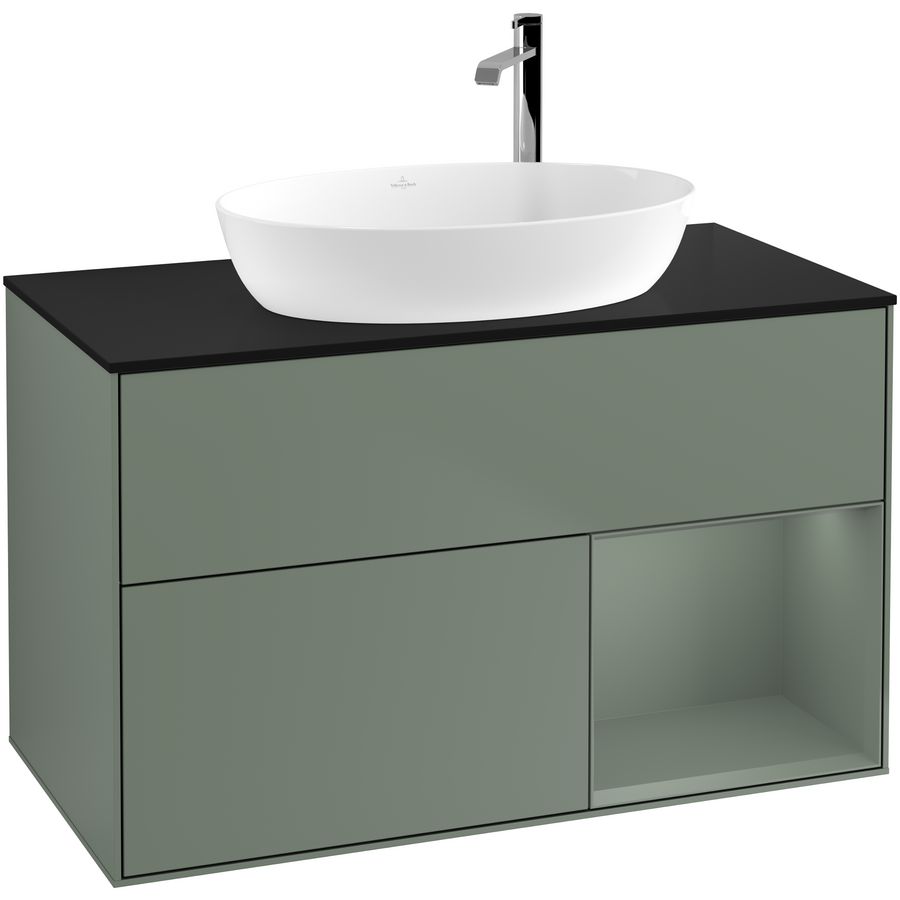 Wastafelonderkast Finion 1000x603x501mm Olive Matt Lacquer F902GMGM