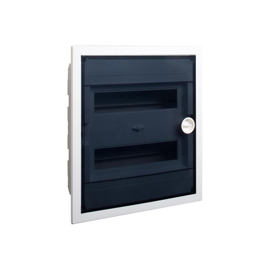 Installatiekast kunststof vlak transparantdeur IP40 2 rijen