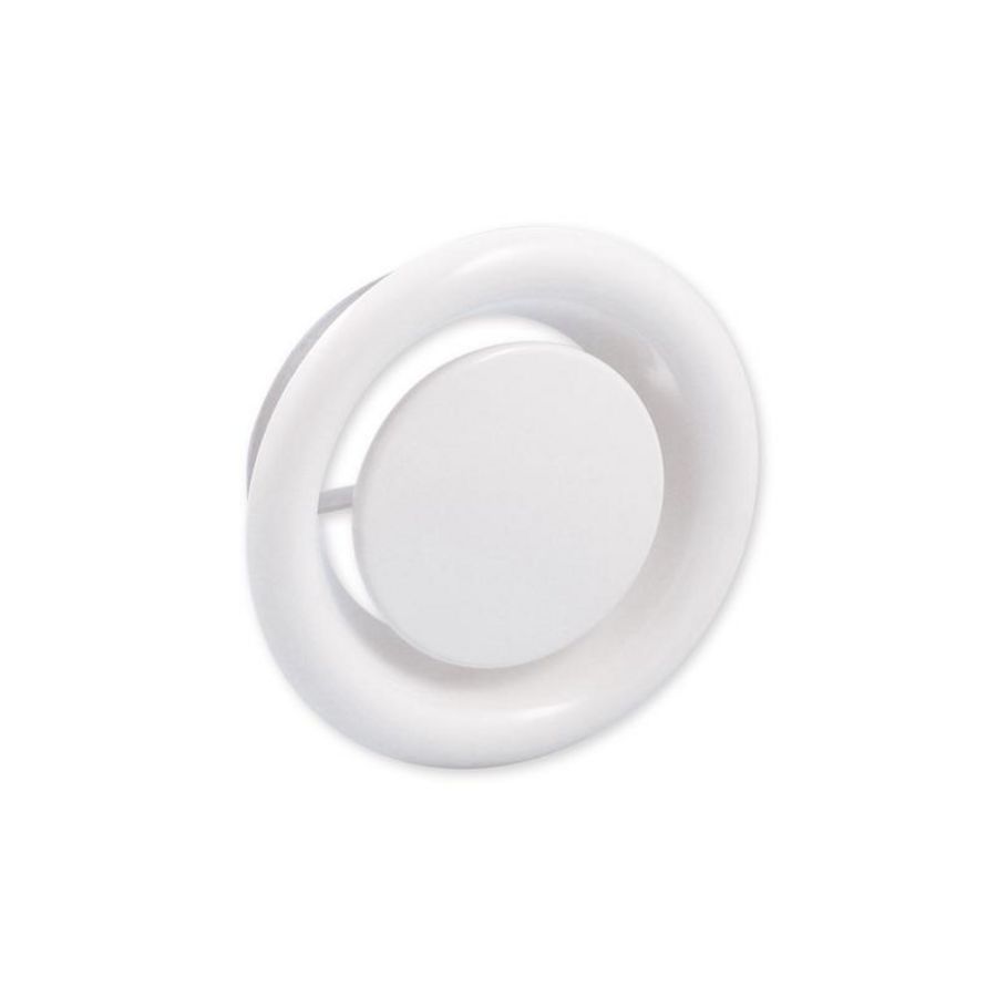 Afzuigventiel+aansluitbus Ø100mm wit VVE=7
