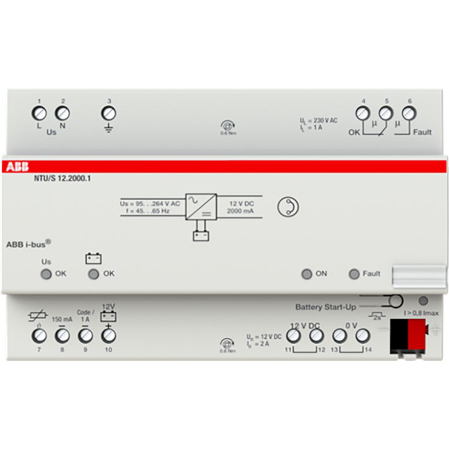 Onderbrekingsvrije voeding KNX 12V 2 A DIN-rail (NTU/S12.2000.1)