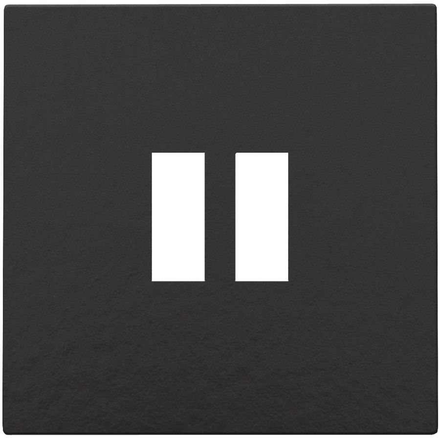 Afwerkingsset dubbele USB-A-lader piano black coated