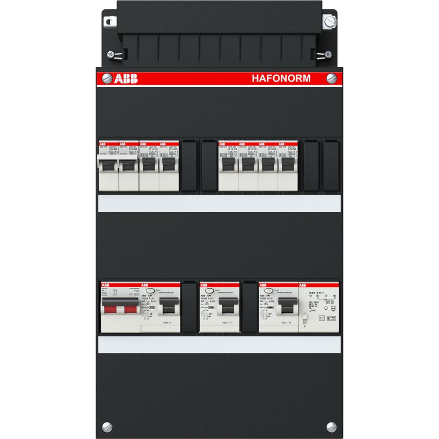Installatiekast 6x achter 3x 30mA + FT + HS 1-f