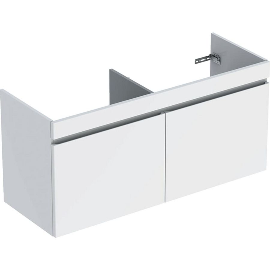 Renova Plan onderkast v dub wastafel+2xla 130cm wit hoogglan