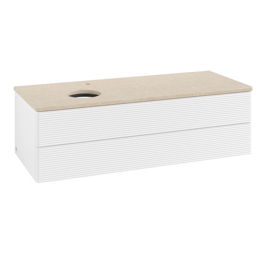 Wastafelonderkast Antao 1200x360x500mm White Matt Lacquer K22153MT